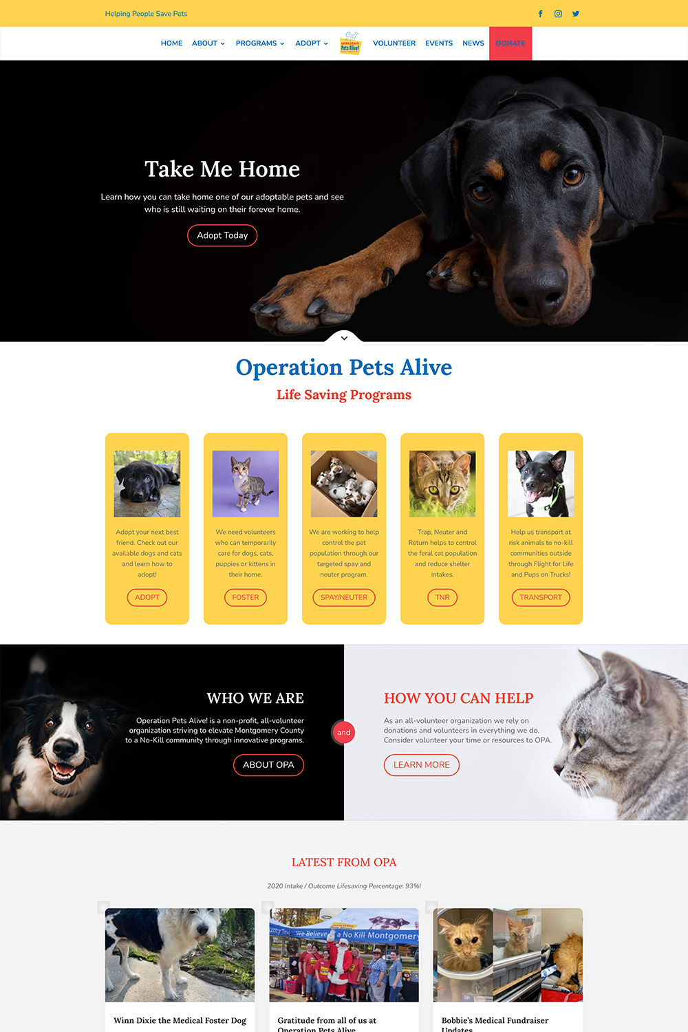 Operation Pets Alive Website